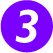 number 3 purple circle
