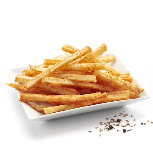 plate of seasoned french fries