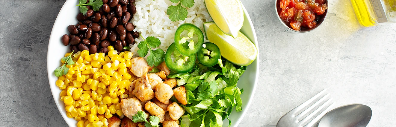 Taco Bowl with Fresh Ingredients