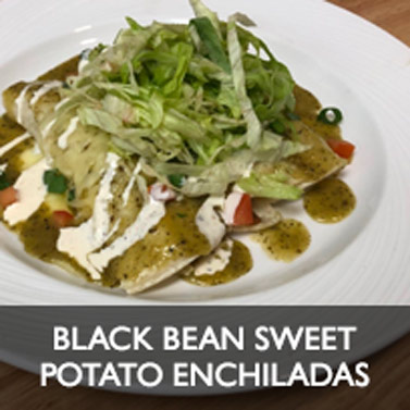 Black Bean Sweet Potato Enchiladas