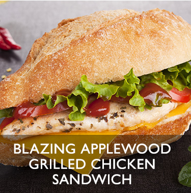 blazing applewood grilled chicken sandwich