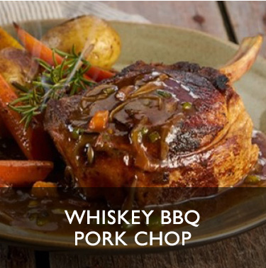 Whiskey bbq pork chop