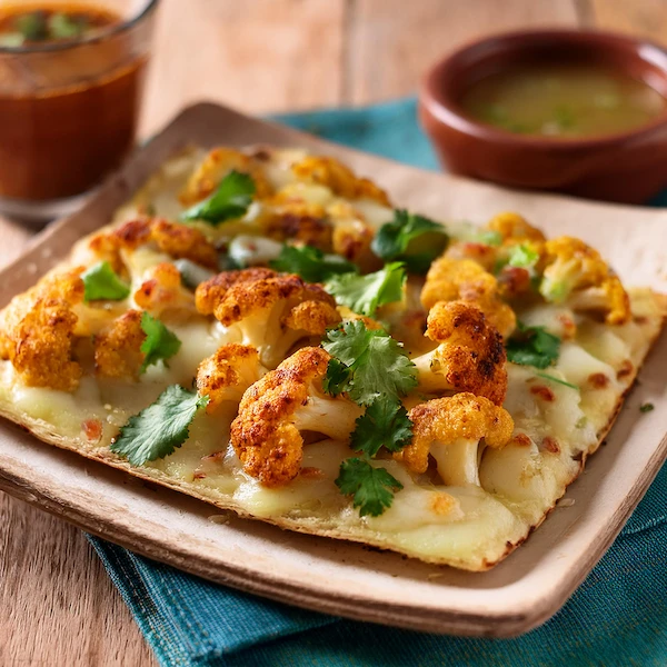 Roasted Cauliflower Birria Flatbread