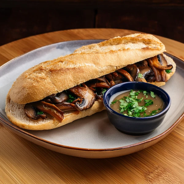 Custom Culinary Oyster Mushroom French Dip