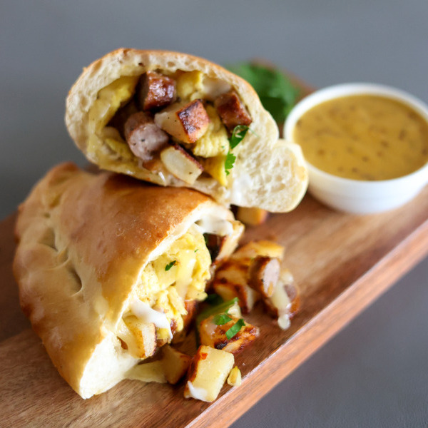 Sausage Egg and Cheese Breakfast Calzone