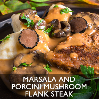 Marsala and Porcini Mushroom Steak