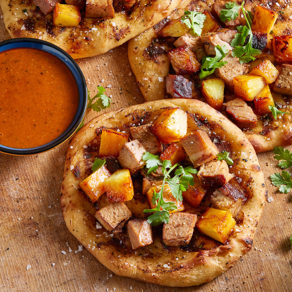 Latin Pork Flatbreads with Pineapple